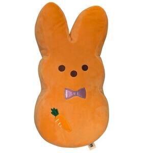 Easter Peeps Orange Bunny Plush Bow Tie & Carrot